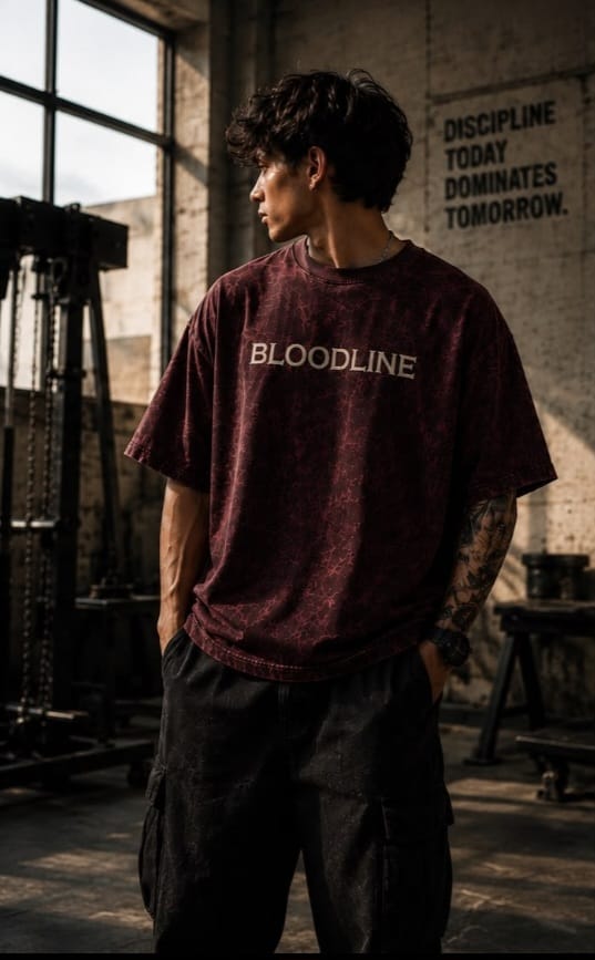 Blood Line Acid Wash - Maroon